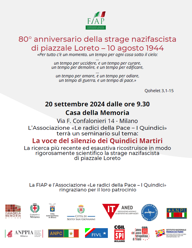 Seminario "La voce del silenzio dei Quindici Martiri"