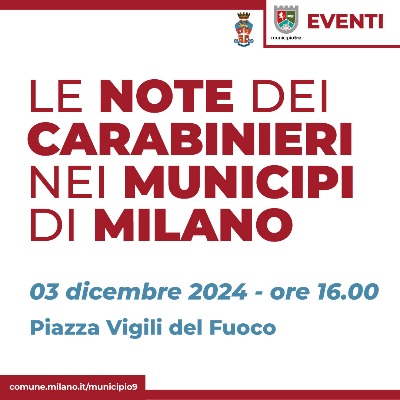 Le note dei Carabinieri nei Municipi di Milano