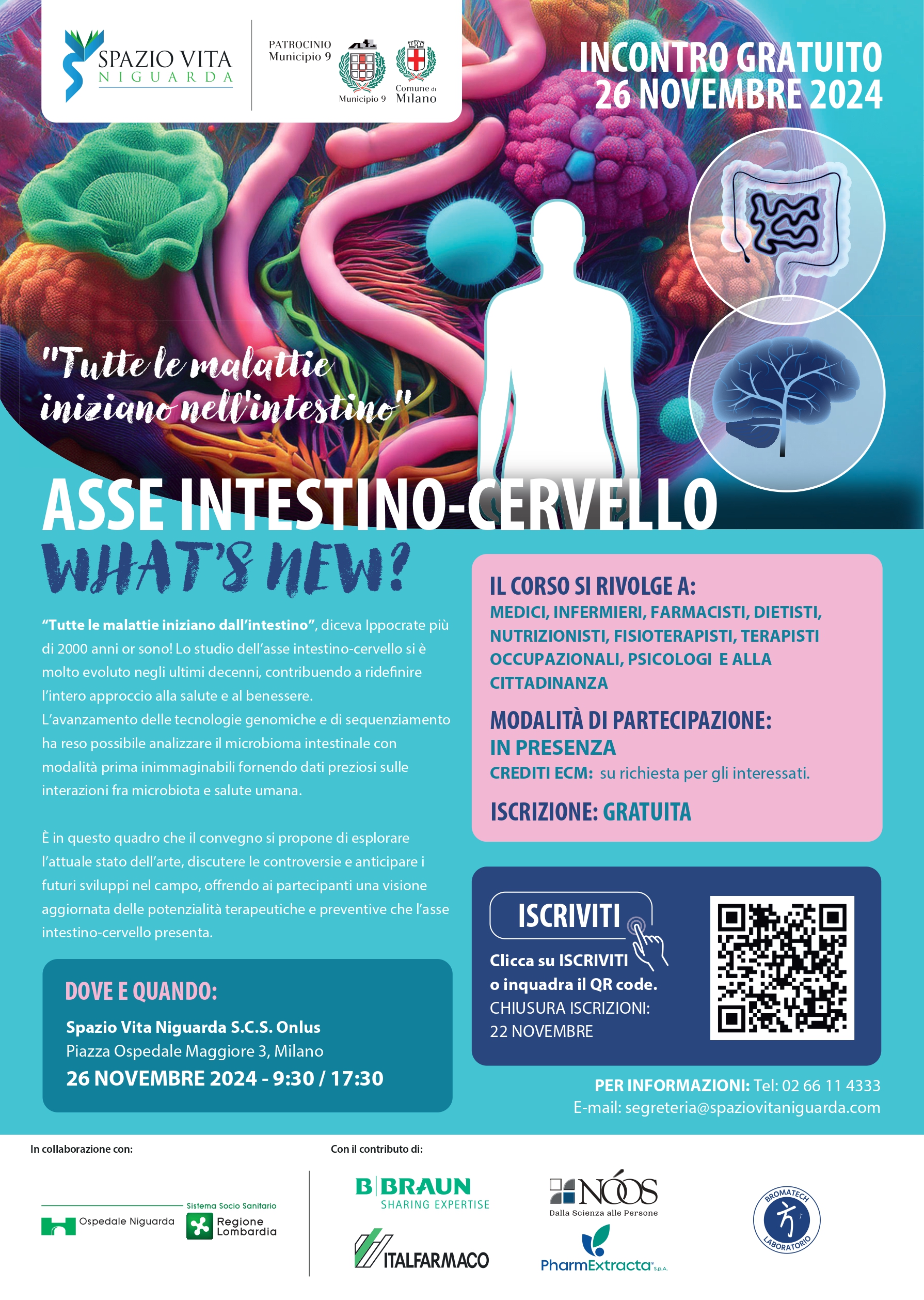 CONVEGNO: “Tutte le malattie iniziano nell’intestino. Asse Intestino-Cervello”